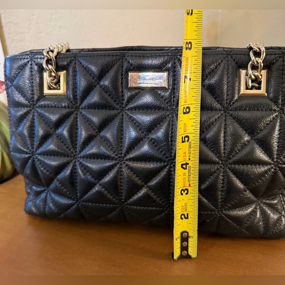 Kate Spade Vintage Black Quilted Shoulder Bag with Gold Chain - Picture 14 of 14